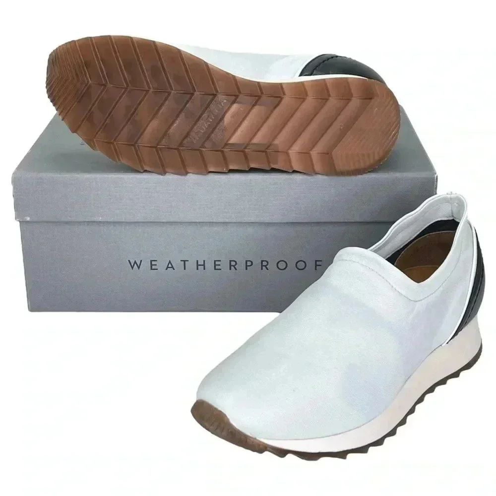Aquatalia Daelyn Nappa Leather Slip On Hidden Heel Womens Sneakers Size 7.5M